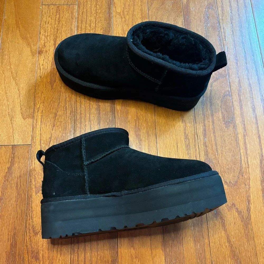 Uga Size 8 Ugg Black Mini Platform Black 8